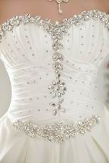 Luxuriours Sweetheart Neck Crystal Bodice Lace Up Wedding Dress