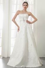 Romantic Sweetheart Crystal Bodice Lace Up A-line Bridal Gown