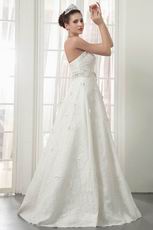 Romantic Sweetheart Crystal Bodice Lace Up A-line Bridal Gown