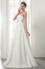 Romantic Sweetheart Crystal Bodice Lace Up A-line Bridal Gown