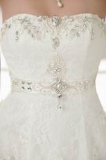 Romantic Sweetheart Crystal Bodice Lace Up A-line Bridal Gown