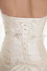 Affordable Best Seller Strapless Mermaid Cream Bridal Dress