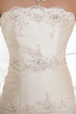 Affordable Best Seller Strapless Mermaid Cream Bridal Dress