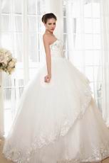 Top Seller Sweetheart Puffy Ball Gown Ivory Bridal Dress