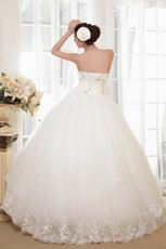 Top Seller Sweetheart Puffy Ball Gown Ivory Bridal Dress