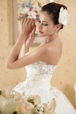 Top Seller Sweetheart Puffy Ball Gown Ivory Bridal Dress