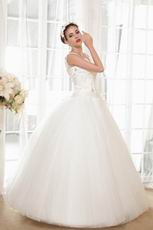 Super Hot V-Neck Ivory Wedding Dress With Floor Length Skirt