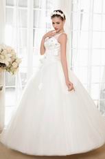 Super Hot V-Neck Ivory Wedding Dress With Floor Length Skirt