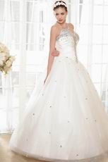 2014 Best Seller Sweetheart Basque Waist Cream Wedding Dress