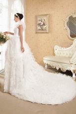 New Style One Shoulder Sweetheart A-line Ivory Wedding Dress