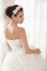 New Style One Shoulder Sweetheart A-line Ivory Wedding Dress