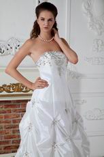 Appliques Embroidery Chapel Wedding Dresses Cheap