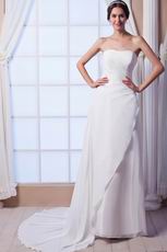 Terse Sweetheart Empire Waist Beaded Bodice Ivory Wedding Gown