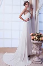 Terse Sweetheart Empire Waist Beaded Bodice Ivory Wedding Gown