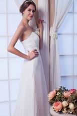 Terse Sweetheart Empire Waist Beaded Bodice Ivory Wedding Gown