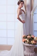 Terse Sweetheart Empire Waist Beaded Bodice Ivory Wedding Gown