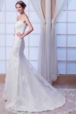 Glamorous Sweetheart Mermaid Chapel Lace Wedding Dress