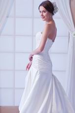 Cheap Sweetheart Neck Appliques Bodice A-line Skirt Bridal Gown