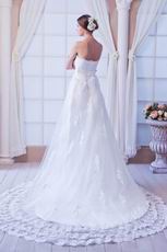 Noble Strapless Lace Wedding Gowns For Discount