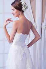 Noble Strapless Lace Wedding Gowns For Discount