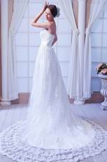 Noble Strapless Lace Wedding Gowns For Discount