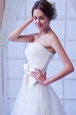 Romantic Sweetheart Ruched Bodice Ivoy Organza Bridal Dress