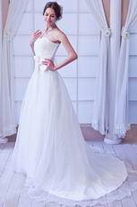 Romantic Sweetheart Ruched Bodice Ivoy Organza Bridal Dress