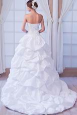 Classic Sweetheart Embroidery Garden Outdoor White Bridal Gown