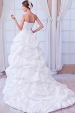 Classic Sweetheart Embroidery Garden Outdoor White Bridal Gown