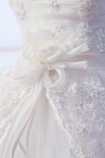 Beautiful Sweetheart Beaded Bodice Tulle Long Wedding Gown