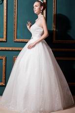 Luxurious Sweetheart Ball Gown Puffy Ivory Garden Wedding Dress