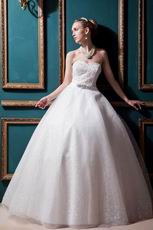 Luxurious Sweetheart Ball Gown Puffy Ivory Garden Wedding Dress
