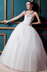 Noble Crystals Basque Aline Cream Outdoor Bridal Wedding Dress