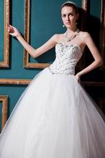 Noble Crystals Basque Aline Cream Outdoor Bridal Wedding Dress