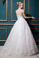 Romantic Crystals Appliques Corset Princess Wedding Dress Cheap