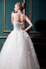 Romantic Crystals Appliques Corset Princess Wedding Dress Cheap