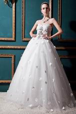 Romantic Crystals Appliques Corset Princess Wedding Dress Cheap