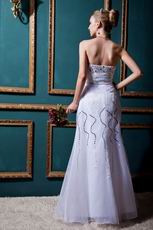 Cheap Sequin White Organza Outdoor Wedding Bride Dress