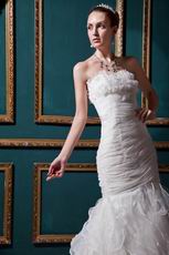 Strapless Mermaid Ruffles Skirt Chapel Wedding Dresses Suppliers