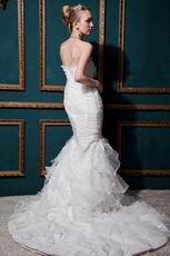 Strapless Mermaid Ruffles Skirt Chapel Wedding Dresses Suppliers