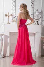One Shoulder Red Chiffon Formal Evening For Juniors