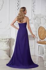 Slender Sweetheart Crystal Purple Chiffon Evening Dress Shop