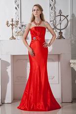 Affordable Strapless Mermaid Scarlet Juniors Evening Dress