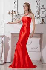 Affordable Strapless Mermaid Scarlet Juniors Evening Dress