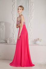 Sweetheart Beaded Pink Celebrity Occasion Evening Dress
