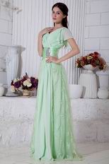 Best Seller V-Neck Lace Skirt Light Green Evening Dress