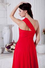 Terse One Shoulder Long A-line Skirt Evening Dress On Sale