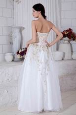 Sweetheart Embroidery Formal Evening Dress With Bowknot