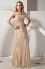 Inexpensive Champagne Chiffon Evening Dress For Sale