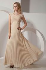 Inexpensive Champagne Chiffon Evening Dress For Sale